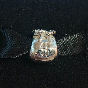 Authentic Pandora Retired Money Bag Charm 790332 Sterling Silver